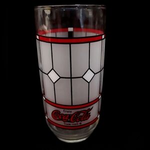 Coca-Cola Glass with Red and White Design
